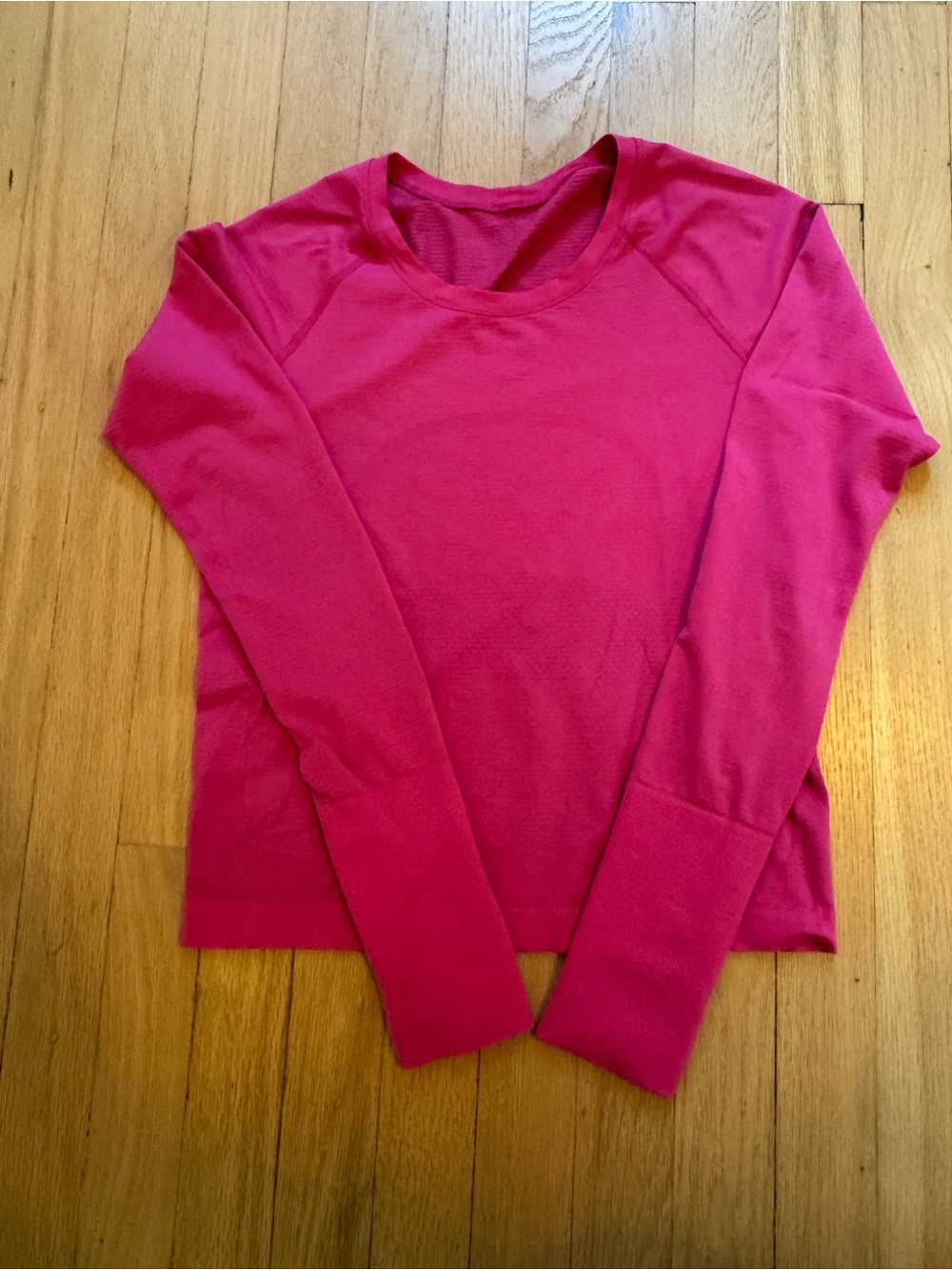 Lululemon Swiftly Tech Long-Sleeve Shirt 2.0, bright pink, size 6